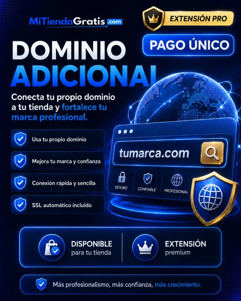 Dominio adicional de MITIENDAGRATIS.COM en lima - extensiones