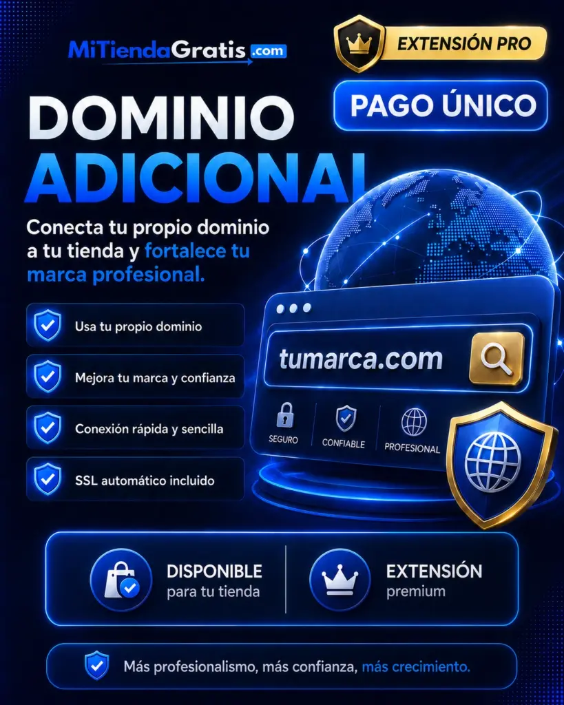 Dominio adicional de MITIENDAGRATIS.COM en lima - extensiones